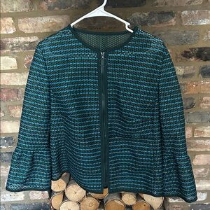 Green and Blue Patterned Jacket